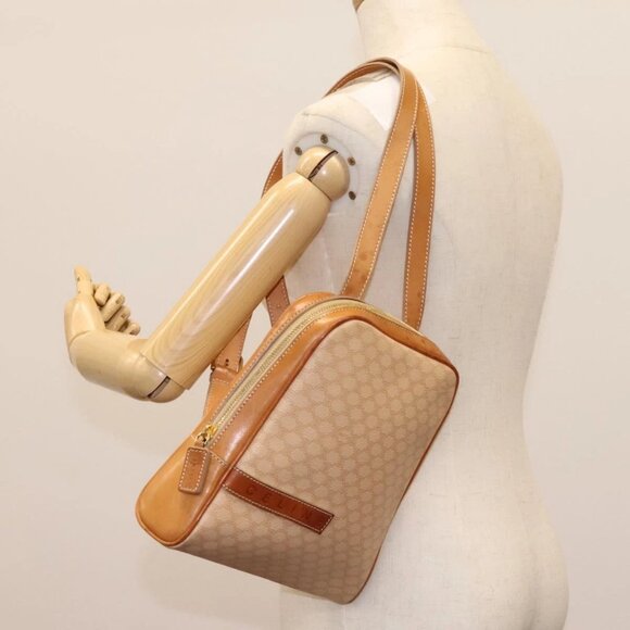 CELINE Macadam Canvas Backpack PVC Leather Beige Auth BD1038 - Picture 15 of 16